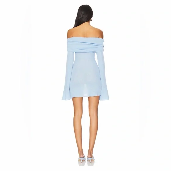 NWT SEROYA Galli Mini Dress in Powder Blue, size S - Picture 2 of 7